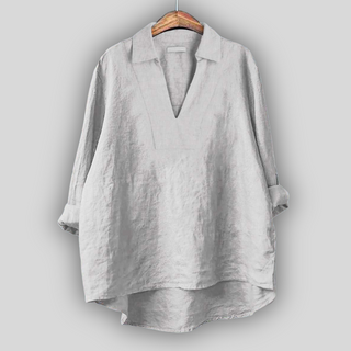Dovilė™ - Lininė Bluzonė Sidabrinė Elegancija