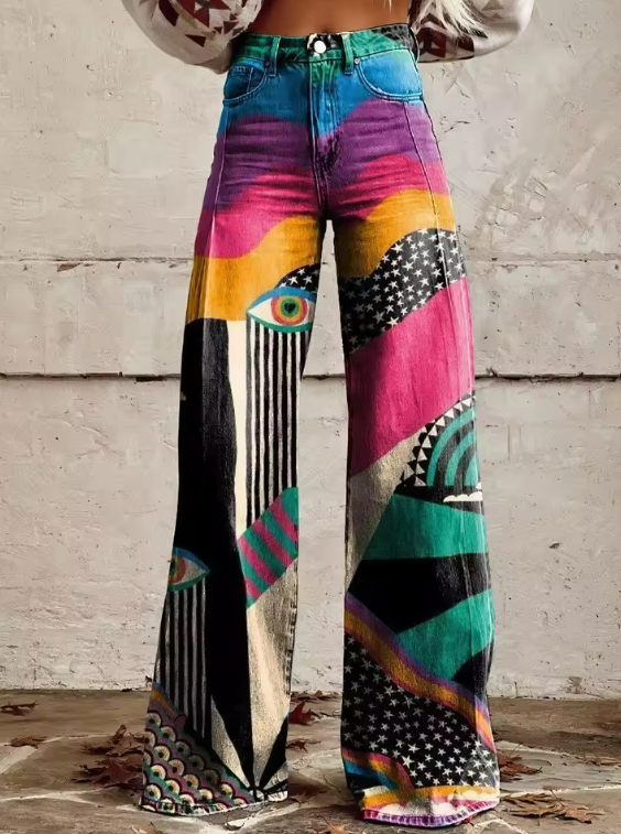 Giedrė™ | Platėjančios boho kelnės